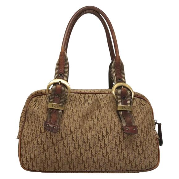 DIOR Trotter Canvas Hand Bag Brown - Picture 3 of 12